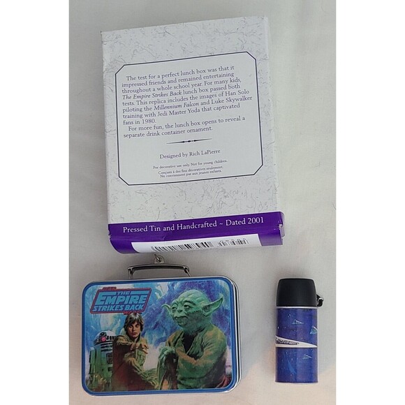 2001 Hallmark Keepsake EMPIRE STRIKES BACK 2 Pc Lunch Box & Thermos Ornament Set - Picture 2 of 14